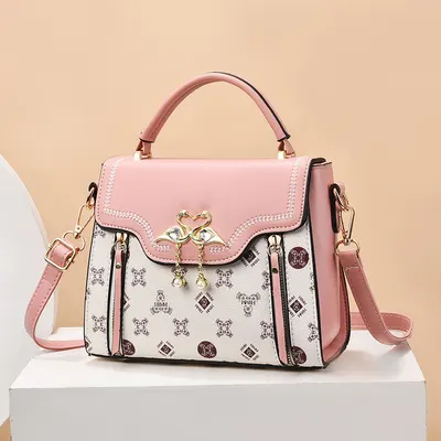 Foreign Trade Bags for Women, New Trendy Versatile Internet Celebrity Fashion Printed Ladies Handbag Shoulder Crossbody Bag Small Square Bag for Women