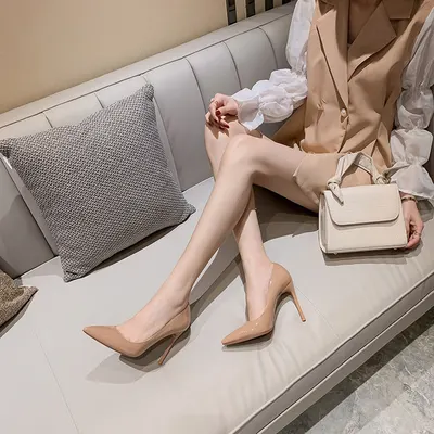 Nude High Heels Stiletto Professional Temperament Single Shoes Women